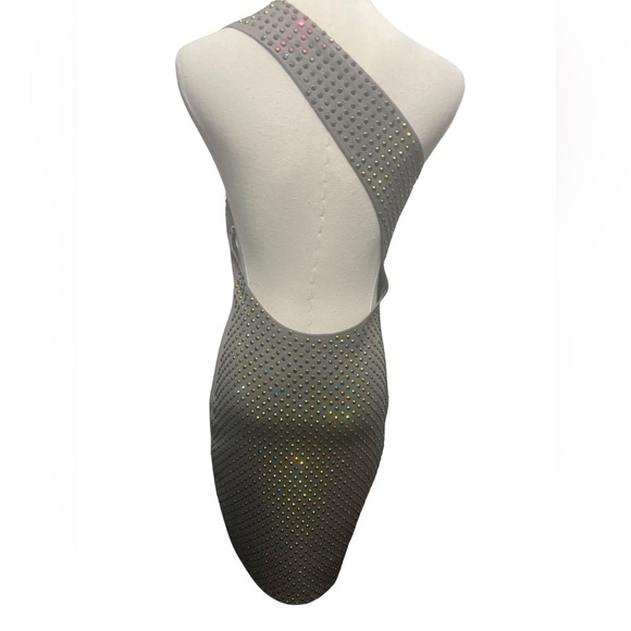 Fashion Nova one shoulder strap dress with iridescent stones. - Picture 2 of 2